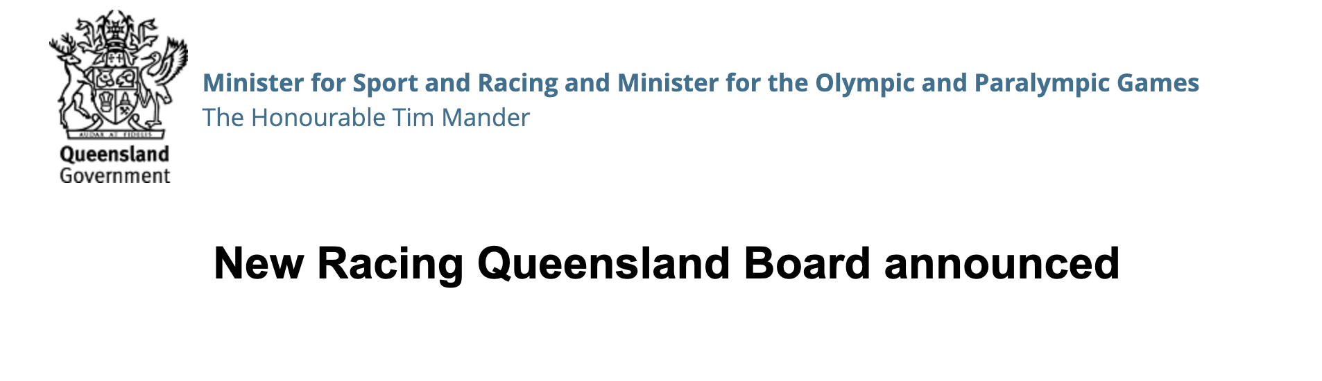 RQ Board Announced